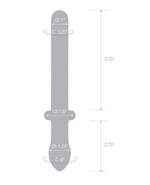 Glas 9.25" Classic Smooth Dual Ended Dildo - Clear | Shop Lowest Prices at fonlove.shop