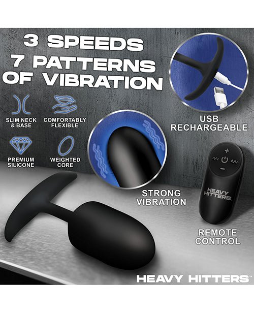 Heavy Hitters - Vibrating Weighted Silicone Anal Plug - Extra Large | Shop Lowest Prices at fonlove.shop