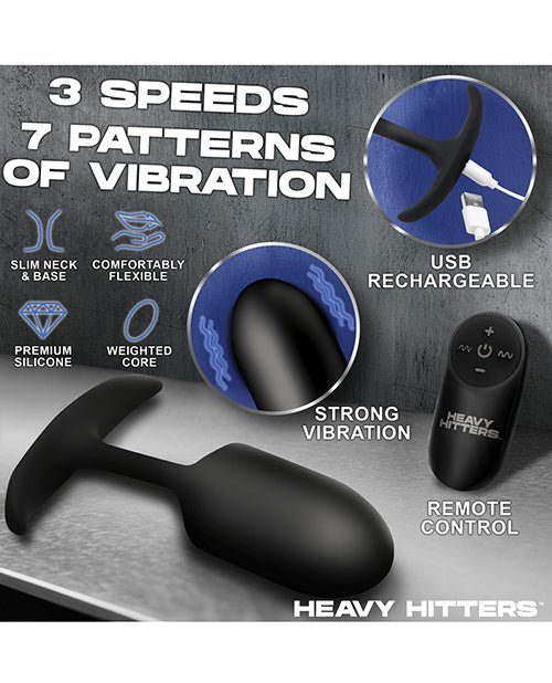 Heavy Hitters - Vibrating Weighted Silicone Anal Plug - Large | Shop Lowest Prices at fonlove.shop