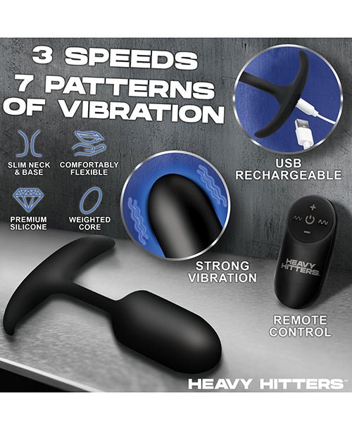 Heavy Hitters - Vibrating Weighted Silicone Anal Plug - Medium | Shop Lowest Prices at fonlove.shop
