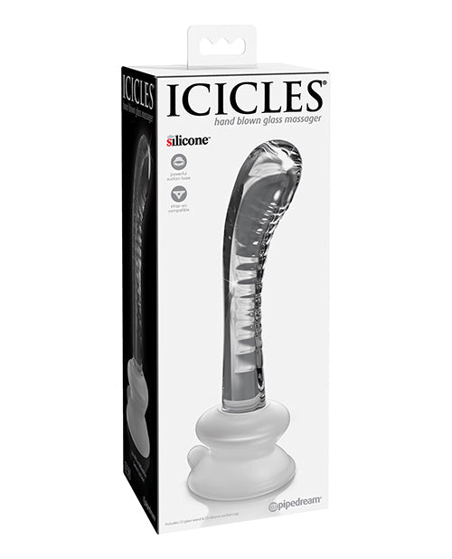 Icicles No. 88 Hand Blown Glass G - Spot Massager w/Suction Cup - Clear | Shop Lowest Prices at fonlove.shop