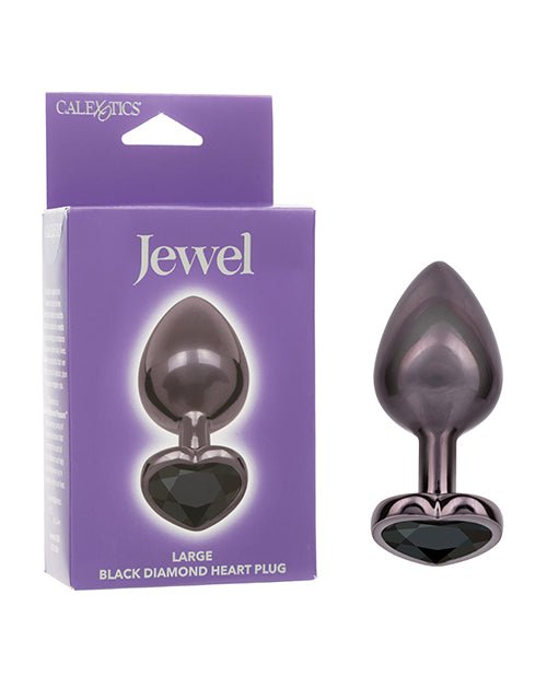 Jewel Black Diamond Heart Butt Plug - Large, Black | Shop Lowest Prices at fonlove.shop