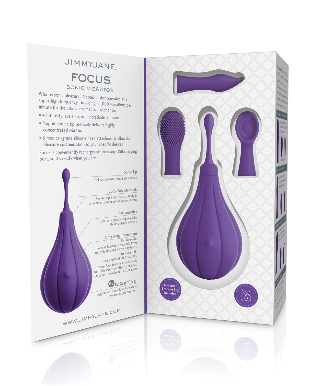 JimmyJane Focus Sonic Vibrator - Purple | Shop Lowest Prices at fonlove.shop