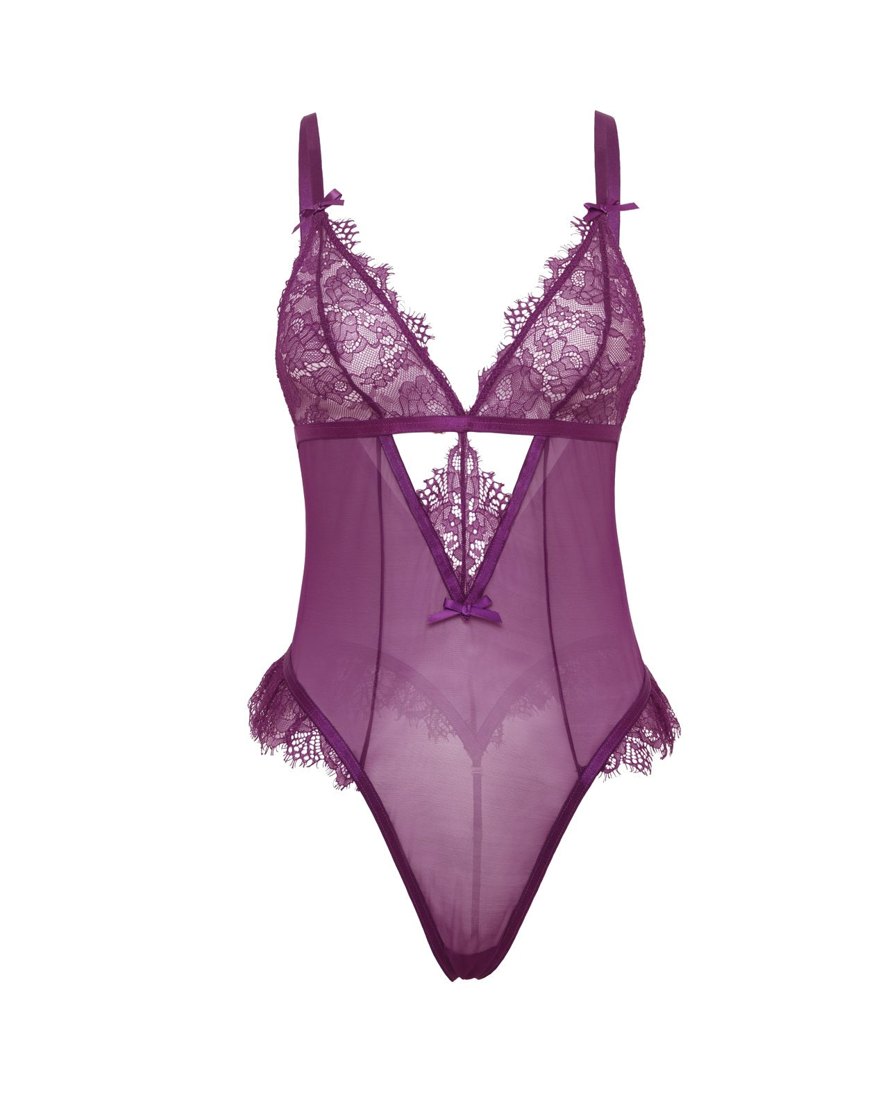 Katana Mesh & Lace Teddy - Purple | Shop Lowest Prices at fonlove.shop