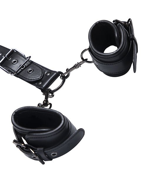 Kinky Play Box Locking Harness Collar to Wrist Restraints - Black | Shop Lowest Prices at fonlove.shop