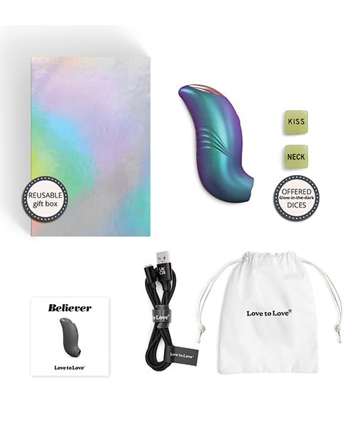 Love to Love Believer Mini Tongue Flicker - Iridescent Turquoise | Shop Lowest Prices at fonlove.shop