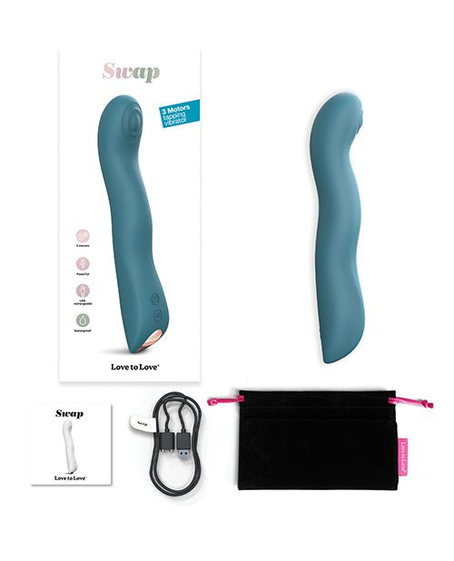 Love to Love Swap Tapping Vibrator - Teal Me | Shop Lowest Prices at fonlove.shop