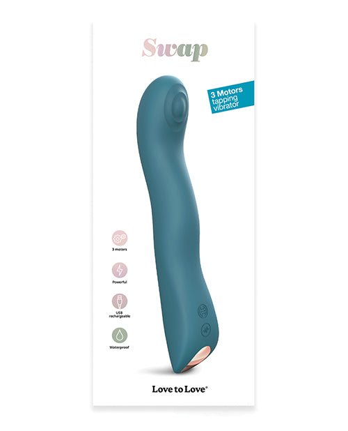 Love to Love Swap Tapping Vibrator - Teal Me | Shop Lowest Prices at fonlove.shop