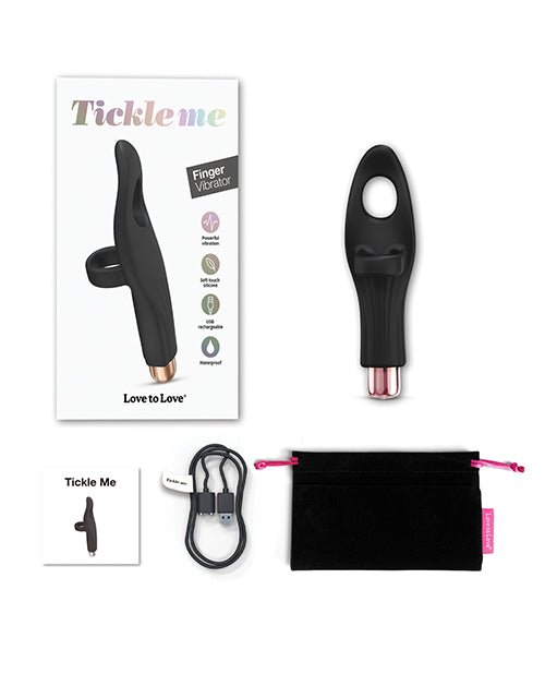 Love to Love Tickle Me Finger Vibe - Black Onyx | Shop Lowest Prices at fonlove.shop