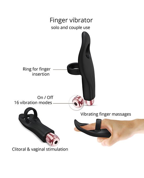 Love to Love Tickle Me Finger Vibe - Black Onyx | Shop Lowest Prices at fonlove.shop