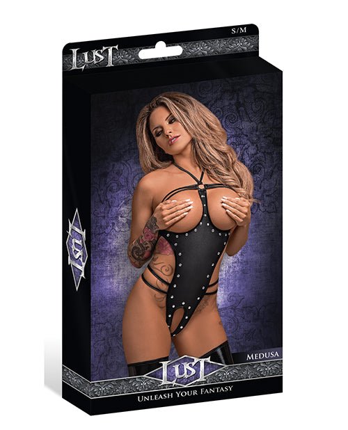 Lust Medusa Cupless & Crotchless G - string Teddy Black | Shop Lowest Prices at fonlove.shop