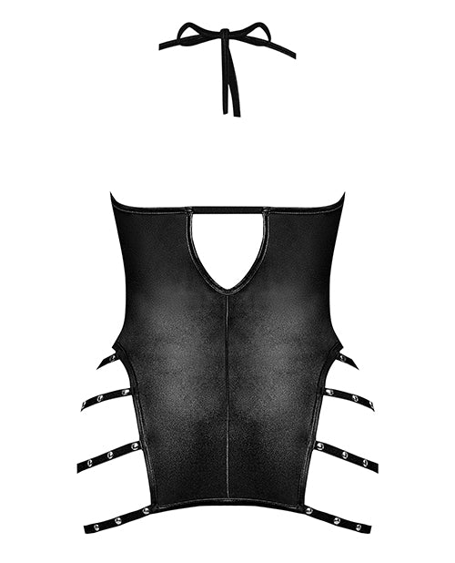 Lust Portia Mini Dress W/plush Elastic Strapping Black | Shop Lowest Prices at fonlove.shop