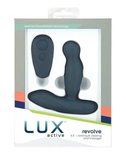 Lux Active Revolve 4.5" Rotating & Vibrating Anal Massager - Dark Blue | Shop Lowest Prices at fonlove.shop