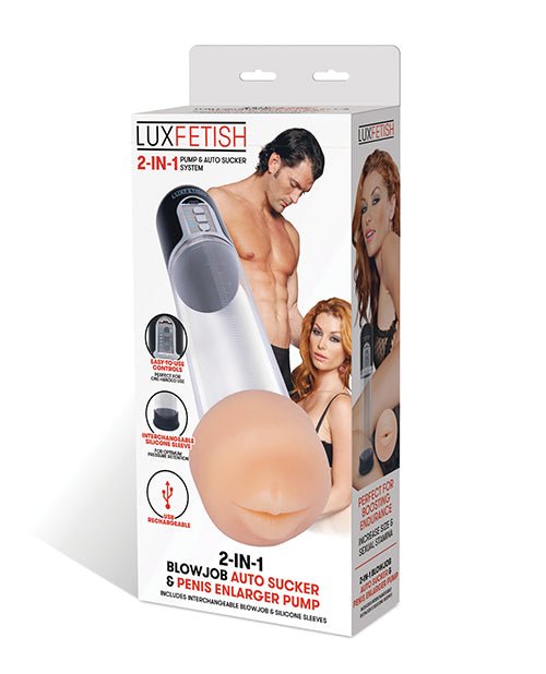 Lux Fetish 2 - in - 1 Blowjob Sucker & Penis Enlarger Pump | Shop Lowest Prices at fonlove.shop