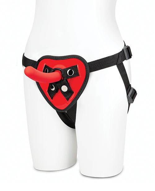 Lux Fetish 5" Dildo w/Red Heart Strap On Harness Set | Shop Lowest Prices at fonlove.shop
