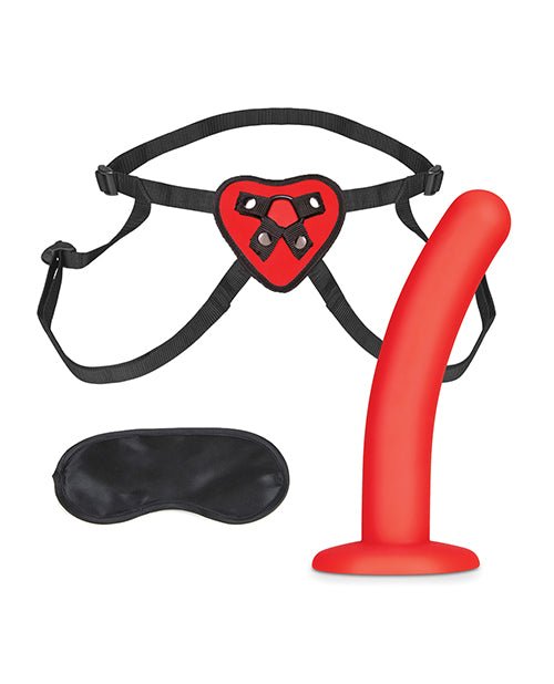 Lux Fetish 5" Dildo w/Red Heart Strap On Harness Set | Shop Lowest Prices at fonlove.shop