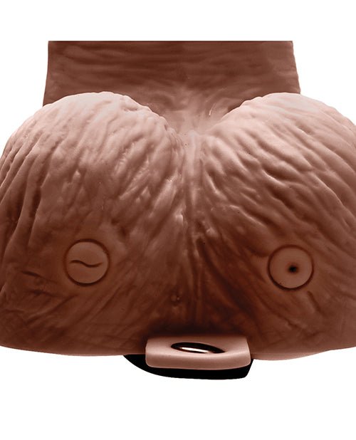 Lux Fetish 6" Rechargeable Strap On w/Balls - Brown | Shop Lowest Prices at fonlove.shop