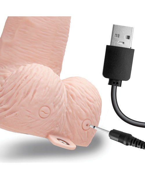 Lux Fetish 6" Rechargeable Strap On w/Balls - Ivory | Shop Lowest Prices at fonlove.shop