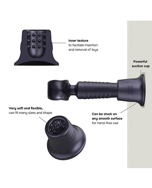 Manwan Holden Suction Cup Wand Holder - Black Plum | Shop Lowest Prices at fonlove.shop