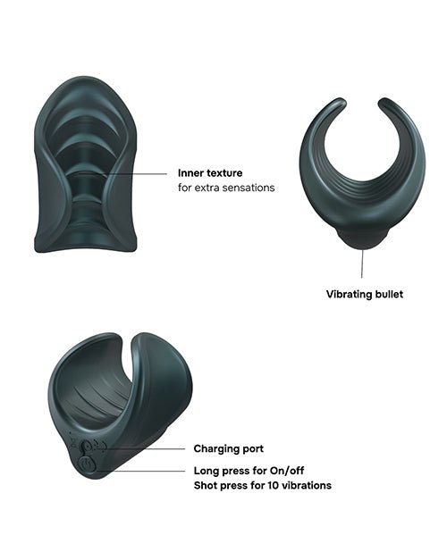Manwan Starter Travel Vibrating Masturbator - Pine Grey | Shop Lowest Prices at fonlove.shop