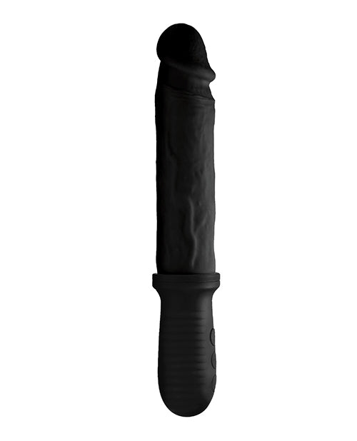 Master Series 8X Auto Pounder Vibrating & Thrusting Dildo w/Handle - Black | Shop Lowest Prices at fonlove.shop