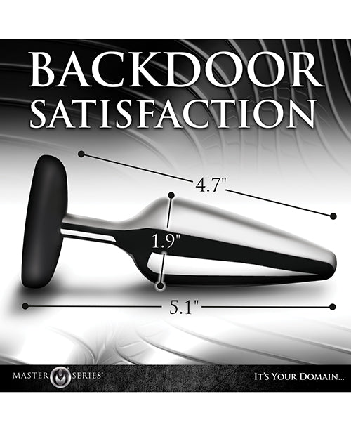 Master Series Butt Slut Metal & Silicone Butt Plug - Metal/Black | Shop Lowest Prices at fonlove.shop