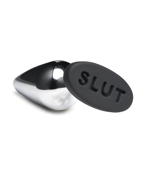 Master Series Butt Slut Metal & Silicone Butt Plug - Metal/Black | Shop Lowest Prices at fonlove.shop