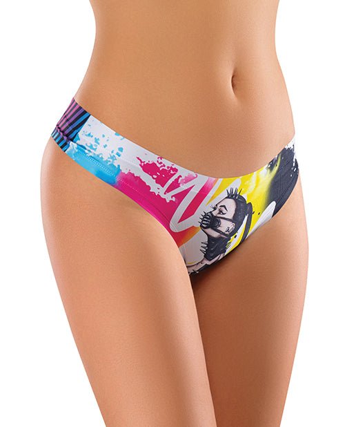 Mememe Cabal Margot Printed Thong XL | Shop Lowest Prices at fonlove.shop