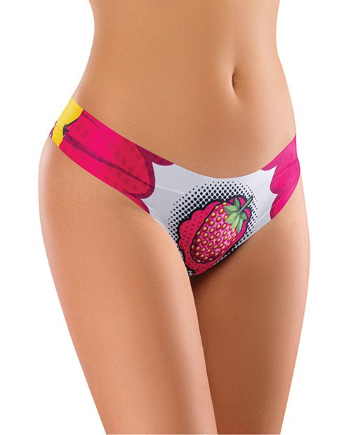 Mememe Intrigue Kissberry Printed Thong SM | Shop Lowest Prices at fonlove.shop