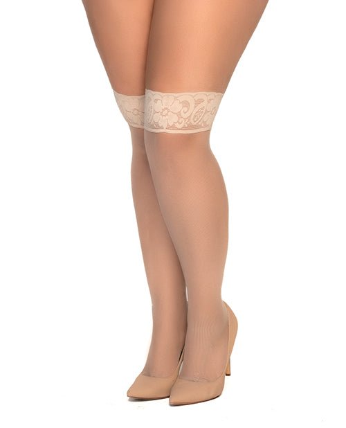 Mesh Thigh High Stockings Nude | Shop Lowest Prices at fonlove.shop