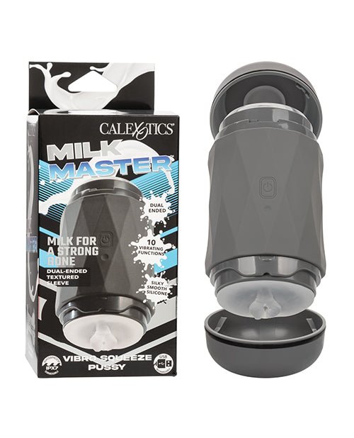 Milk Master Vibro Squeeze Pussy Stroker - Black | Shop Lowest Prices at fonlove.shop
