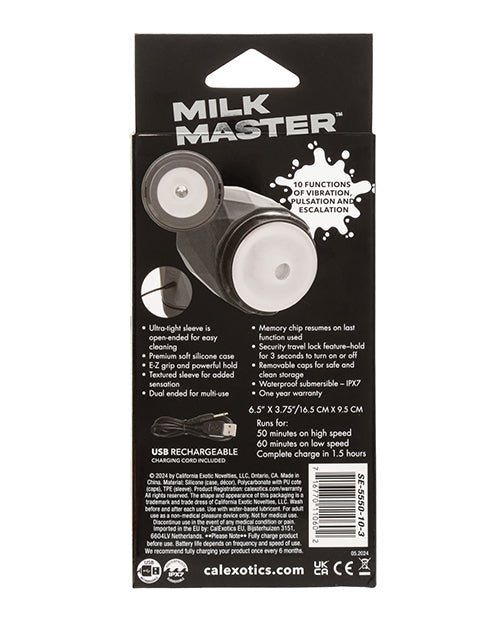 Milk Master Vibro Squeeze Stroker - Black | Shop Lowest Prices at fonlove.shop