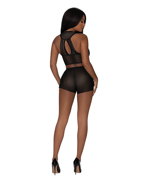 Modern Romance Tie Front Halter & Tap Pant Black L/XL | Shop Lowest Prices at fonlove.shop