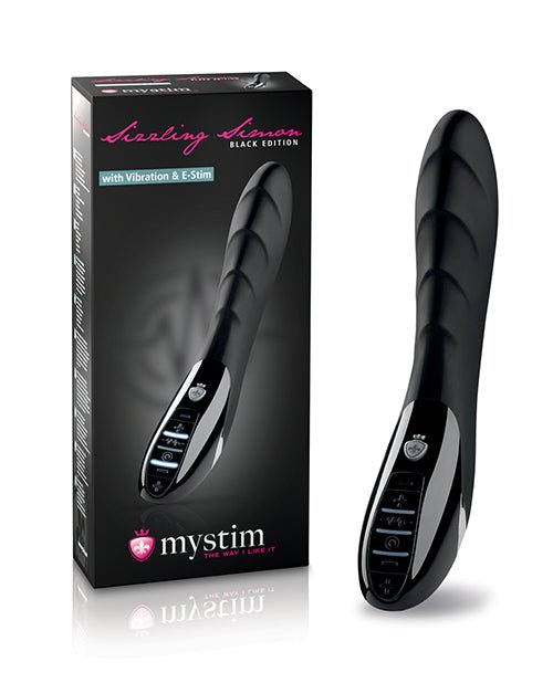 Mystim Sizzling Simon eStim Vibrator Black Edition - Black | Shop Lowest Prices at fonlove.shop