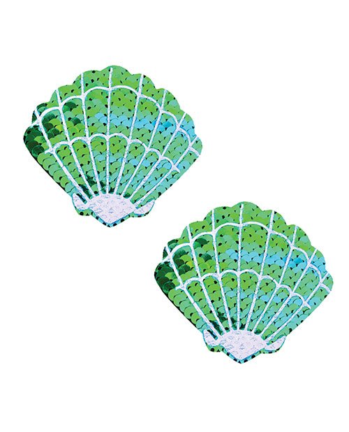 Neva Nude Sequins Sea Shells Under the Sea Pasties - Green/Blue O/S | Shop Lowest Prices at fonlove.shop