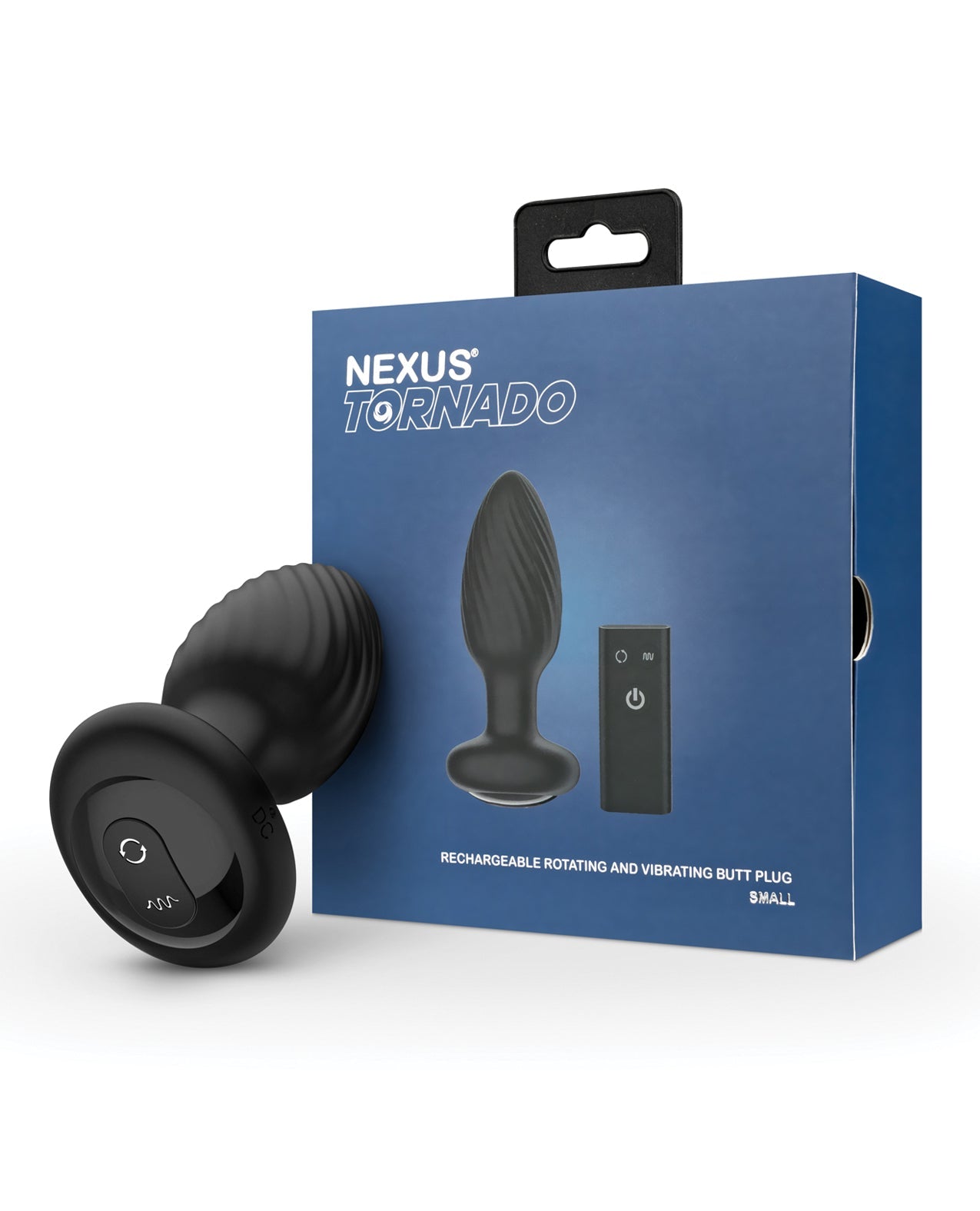 Nexus Tornado Rotating & Vibrating Small Butt Plug - Black | Shop Lowest Prices at fonlove.shop