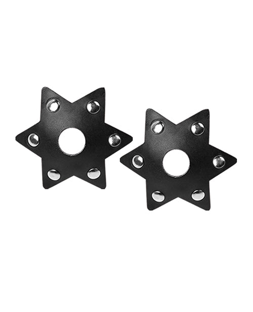 Nipplicious Starstruck Leather Pasties With Studs & Nipple Hole | Shop Lowest Prices at fonlove.shop