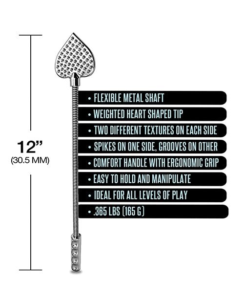 Nixie Flaming Heart Riding Crop - Silver | Shop Lowest Prices at fonlove.shop
