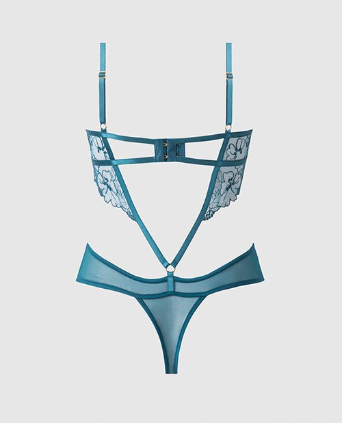 Nova Lace Teddy w/Garters - Jade Blue LG | Shop Lowest Prices at fonlove.shop