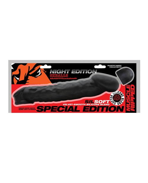 Oxballs Muscle Ripped Inner Ribbed Velvet - Smooth Cocksheath - Special Edition Black | Shop Lowest Prices at fonlove.shop