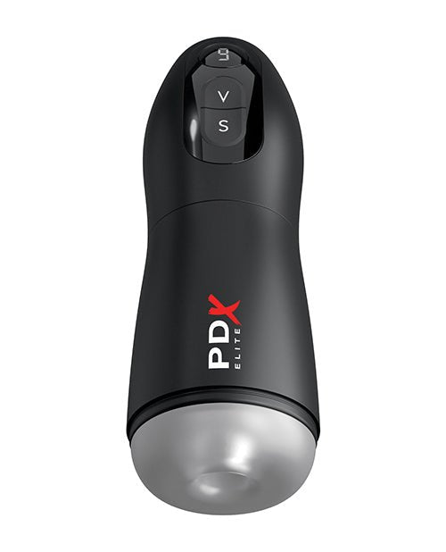 PDX Elite Suck - O - Matic Vibrating Stroker - Frosted/Black | Shop Lowest Prices at fonlove.shop