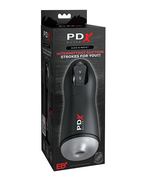 PDX Elite Suck - O - Matic Vibrating Stroker - Frosted/Black | Shop Lowest Prices at fonlove.shop