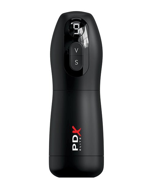PDX Elite Suck - O - Matic Vibrating Stroker - Frosted/Black | Shop Lowest Prices at fonlove.shop