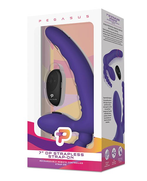 Pegasus 7" Strapless Strap On w/Remote - Purple | Shop Lowest Prices at fonlove.shop
