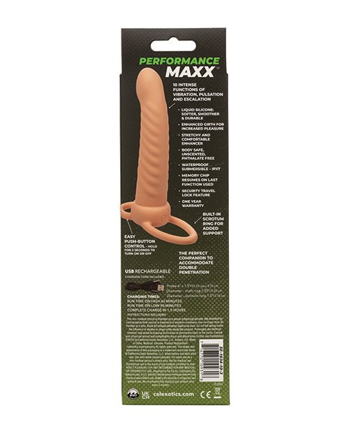 Performance Maxx Rechargeable Ribbed Dual Penetrator - Ivory | Shop Lowest Prices at fonlove.shop
