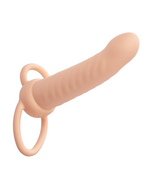 Performance Maxx Rechargeable Ribbed Dual Penetrator - Ivory | Shop Lowest Prices at fonlove.shop