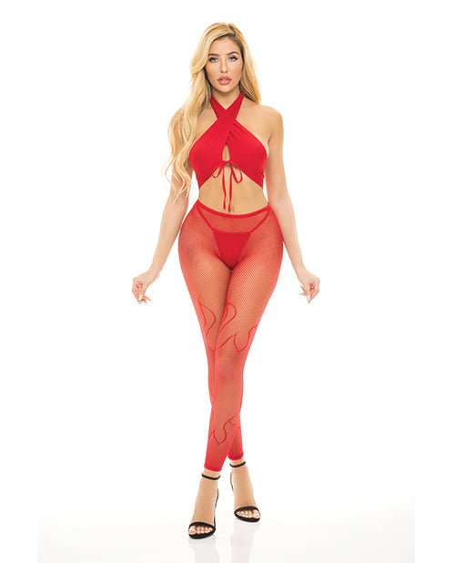 Pink Lipstick Gives You Hell Halter Bra, Pantyhose & G - string | Shop Lowest Prices at fonlove.shop