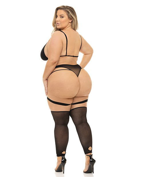 Pink Lipstick Want You Now Bra, Panty & Stockings Black | Shop Lowest Prices at fonlove.shop