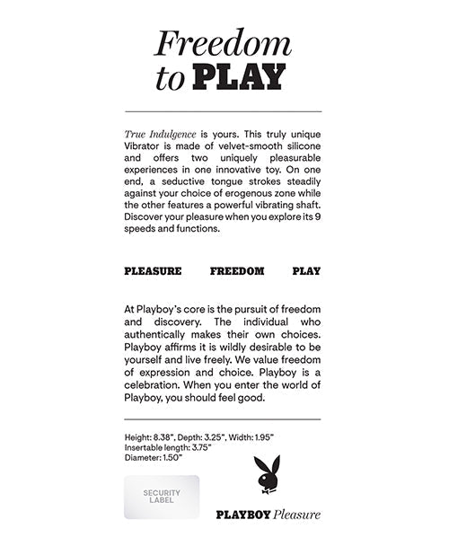 Playboy Pleasure True Indulgence Vibrator | Shop Lowest Prices at fonlove.shop