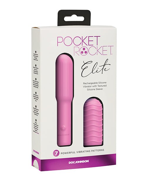 Pocket Rocket Elite Rechargeable w/Removable Sleeve - Pink | Shop Lowest Prices at fonlove.shop